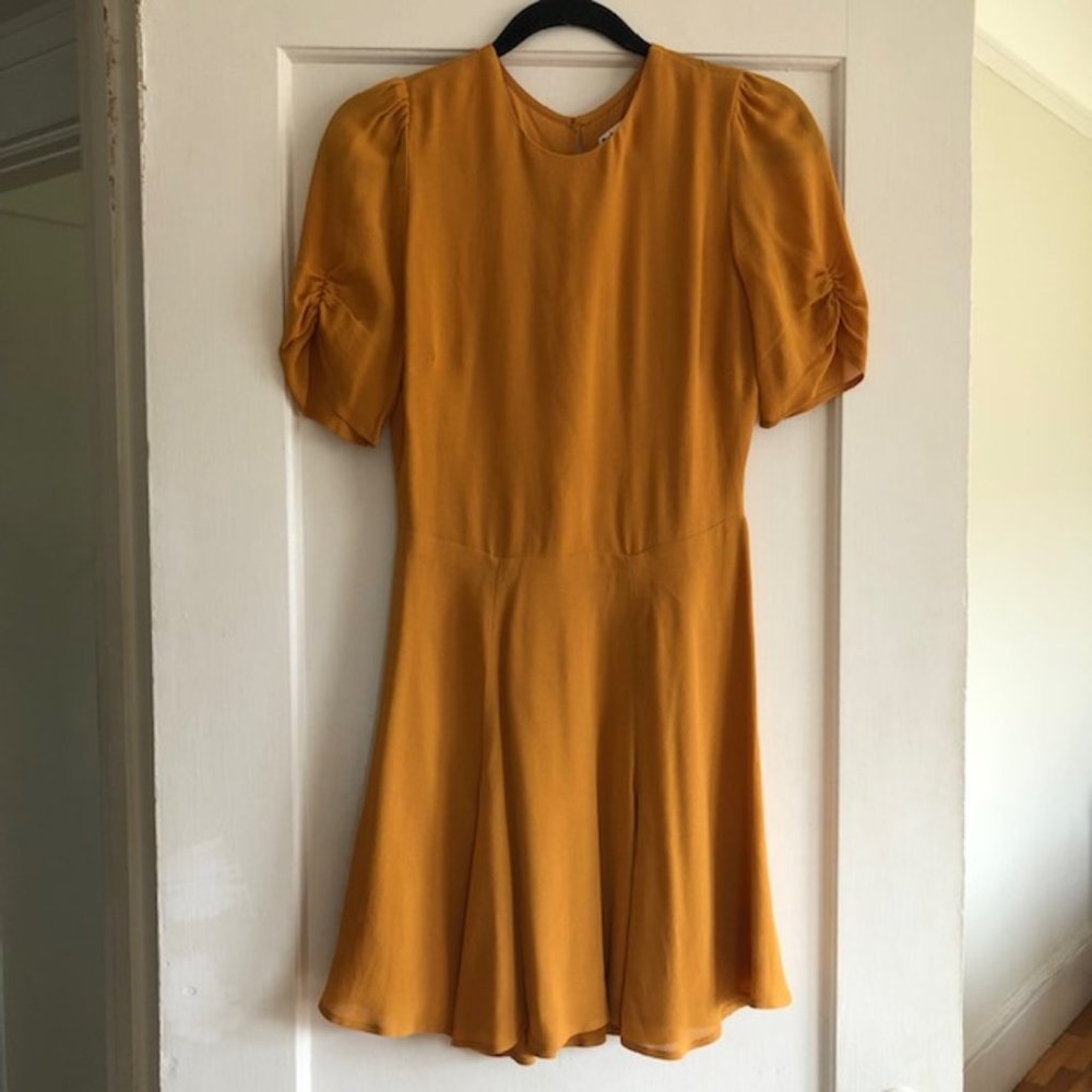 Reformation Gracie Dress - Ochre / Mustard - Size 2